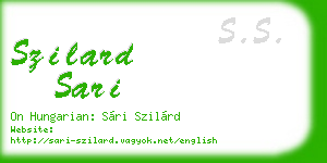 szilard sari business card